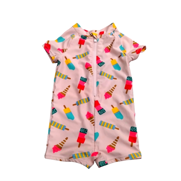 Old Navy Other - -Old Navy Swimsuit Zip Rashguard One-Piece for Toddler Girls 2T